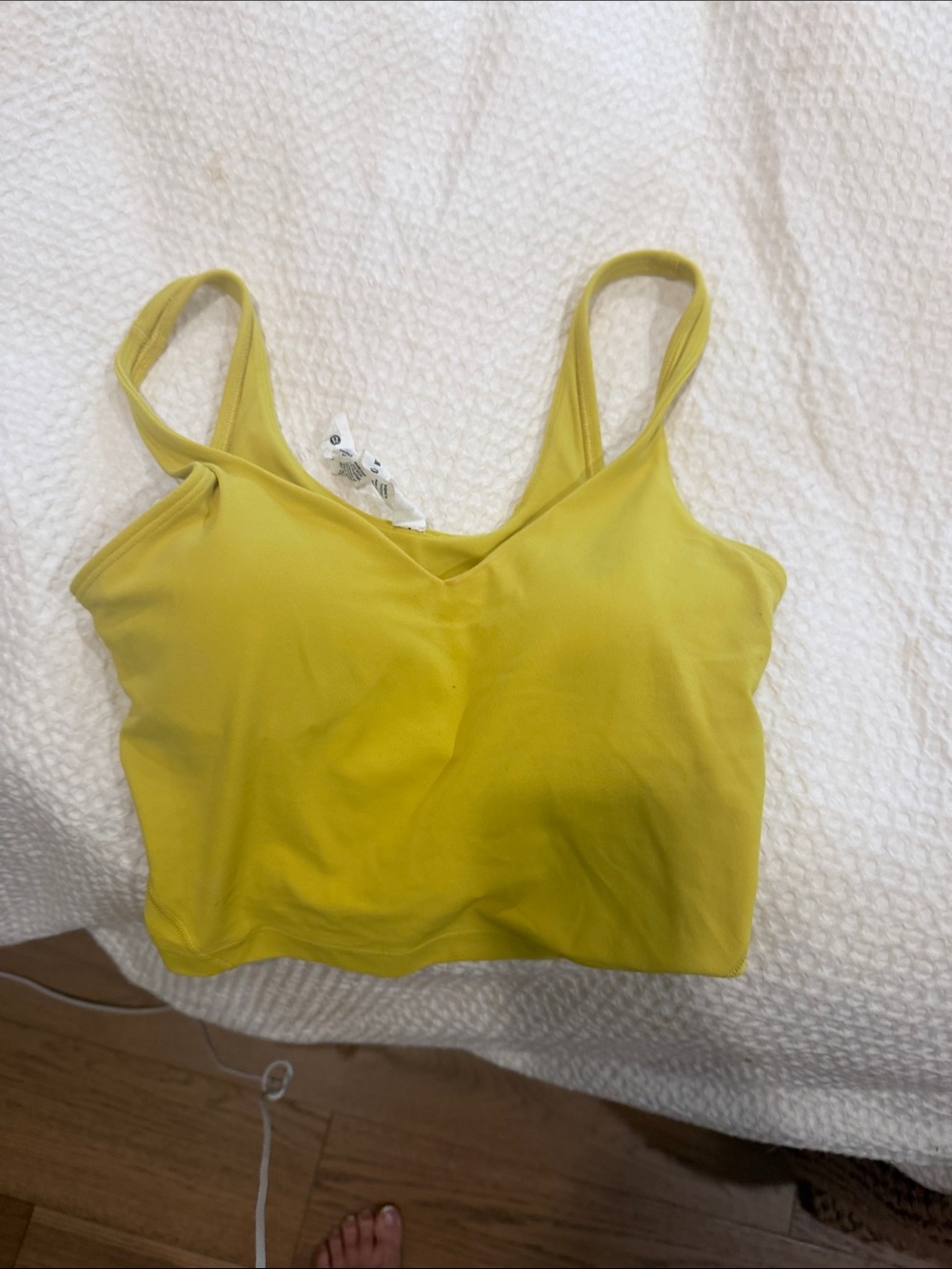 lululemon athletica Yellow V-Neck Sports Bra Tank